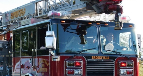 Ladder 18, Brookfield FD, photo by Carrie L